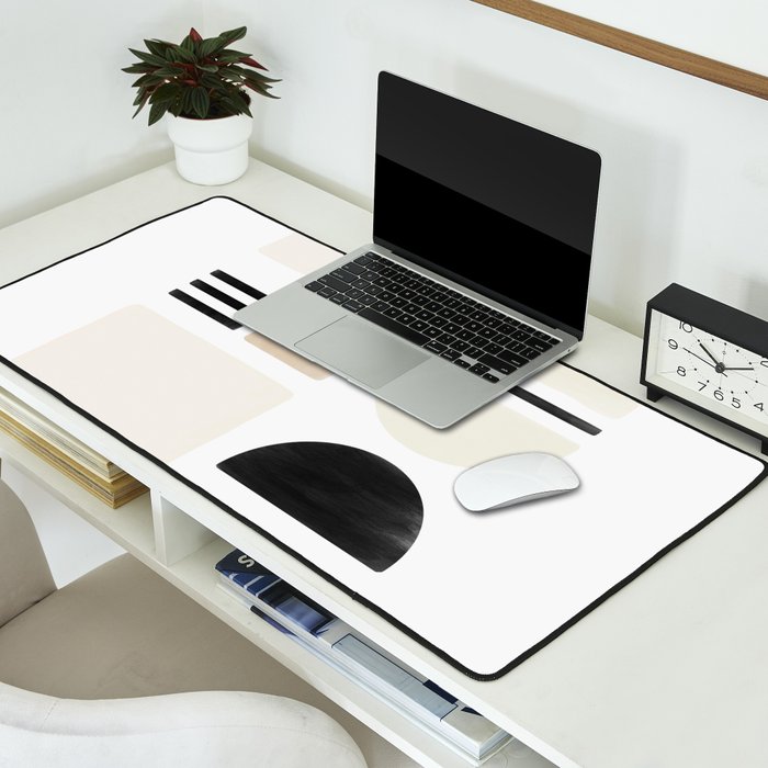 Geometrics | Black Desk Mat Gallery Image 2