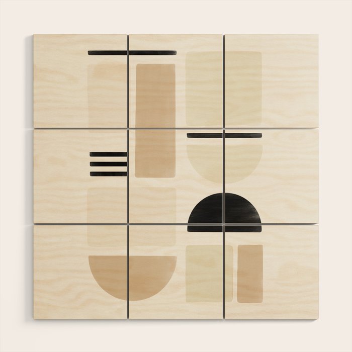 Geometrics | Black Wood Wall Art Gallery Image 1