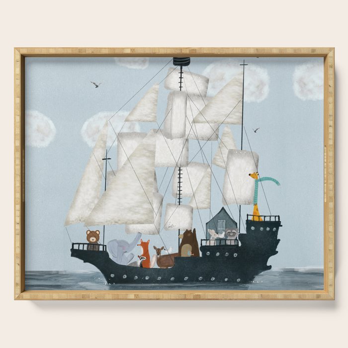 a nautical adventure Serving Tray Gallery Image 1