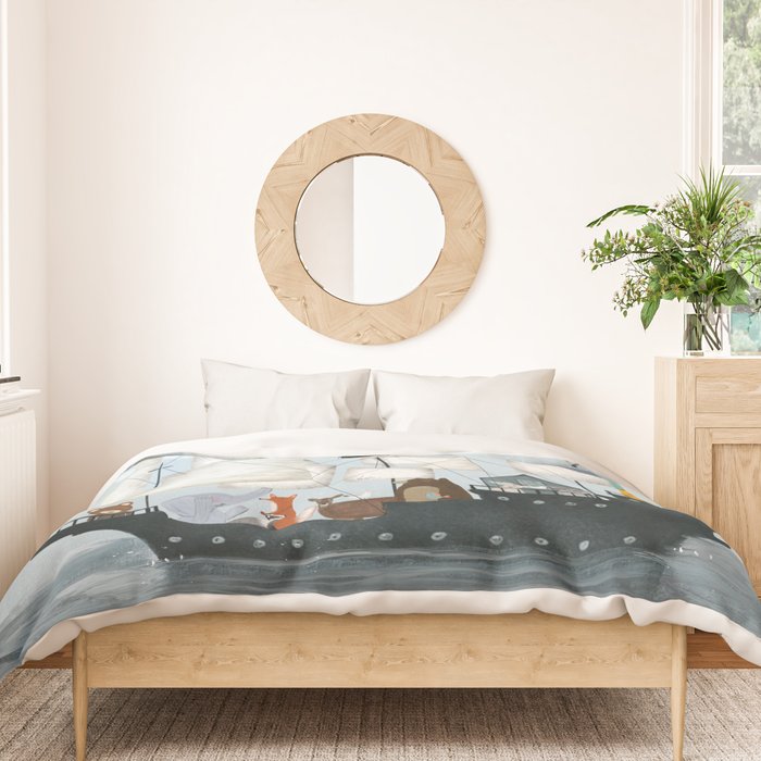 a nautical adventure Duvet Cover Gallery Image 3