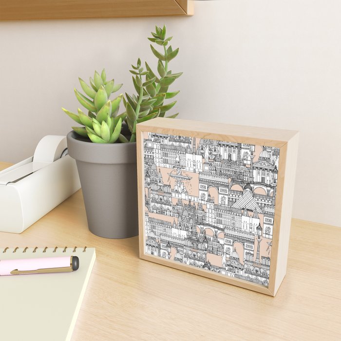 Paris toile sugar pink Mini Art Print Gallery Image 2