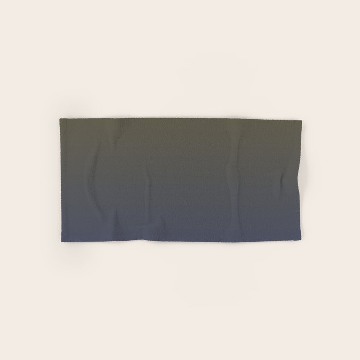Ombre River Bed Blue Olive Bath Towel Gallery Image 1