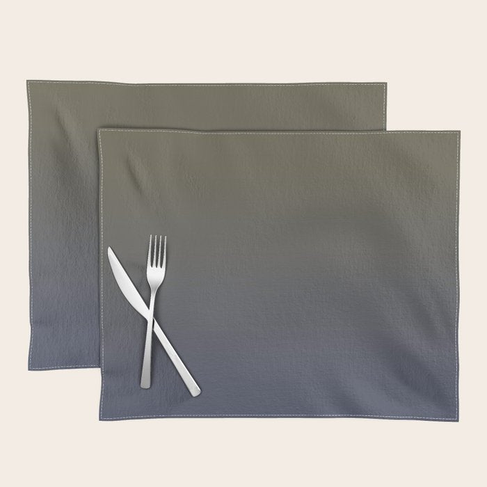 Ombre River Bed Blue Olive Placemat Gallery Image 1