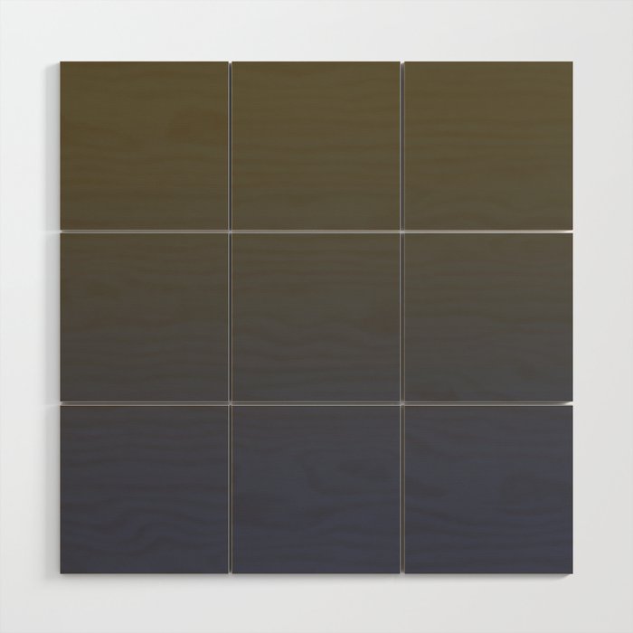 Ombre River Bed Blue Olive Wood Wall Art Gallery Image 1