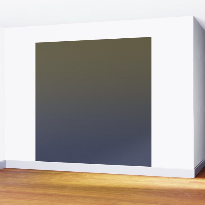 Ombre River Bed Blue Olive Wall Mural Gallery Image 2