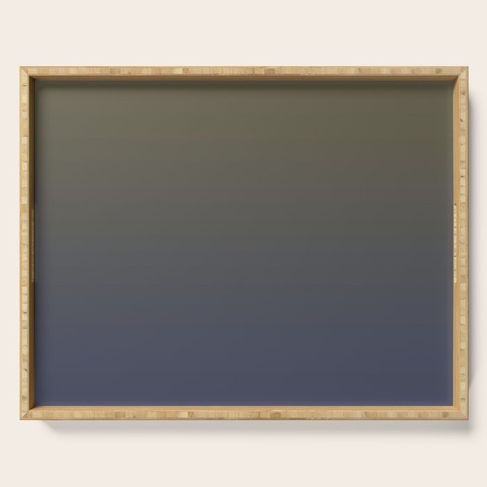 Ombre River Bed Blue Olive Serving Tray Gallery Image 1