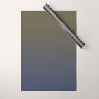 Ombre River Bed Blue Olive Wrapping Paper Gallery Image 1