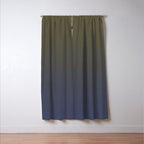 Ombre River Bed Blue Olive Window Curtain Gallery Image 3