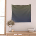 Ombre River Bed Blue Olive Wall Tapestry Gallery Image 2
