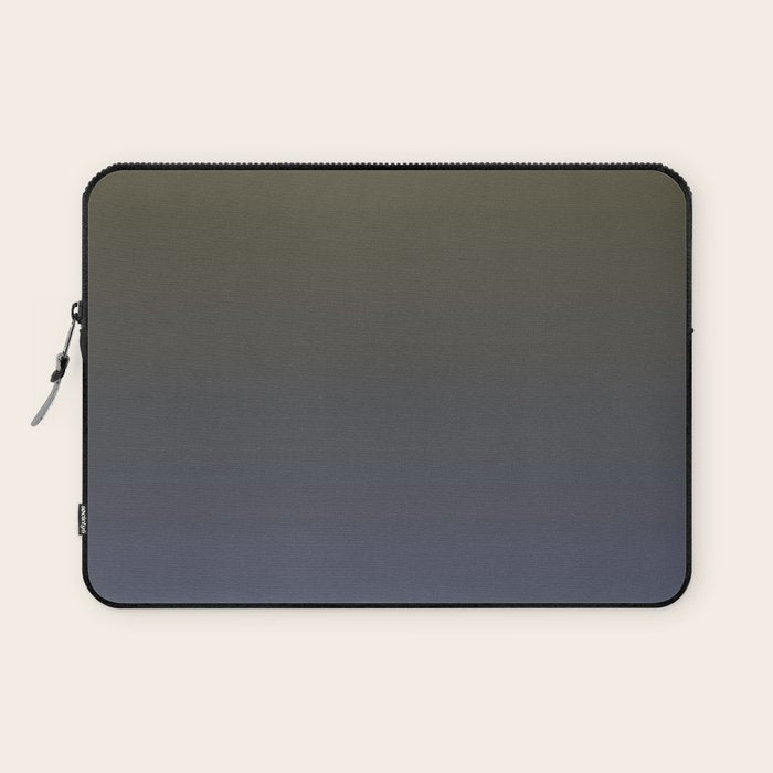 Ombre River Bed Blue Olive Laptop Sleeve Gallery Image 1