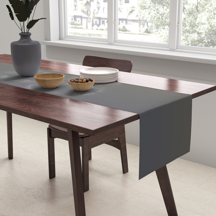 Ombre River Bed Blue Olive Table Runner Gallery Image 2