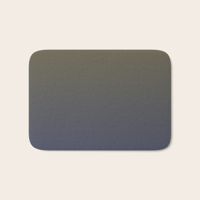 Ombre River Bed Blue Olive Bath Mat Gallery Image 1