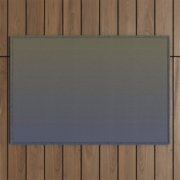 Ombre River Bed Blue Olive Outdoor Rug Gallery Image 1