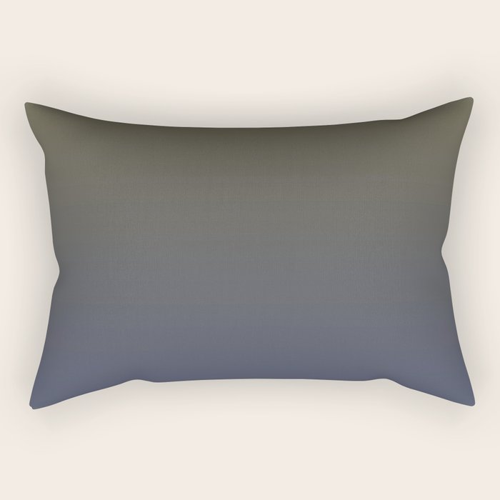 Ombre River Bed Blue Olive Rectangular Pillow Gallery Image 1