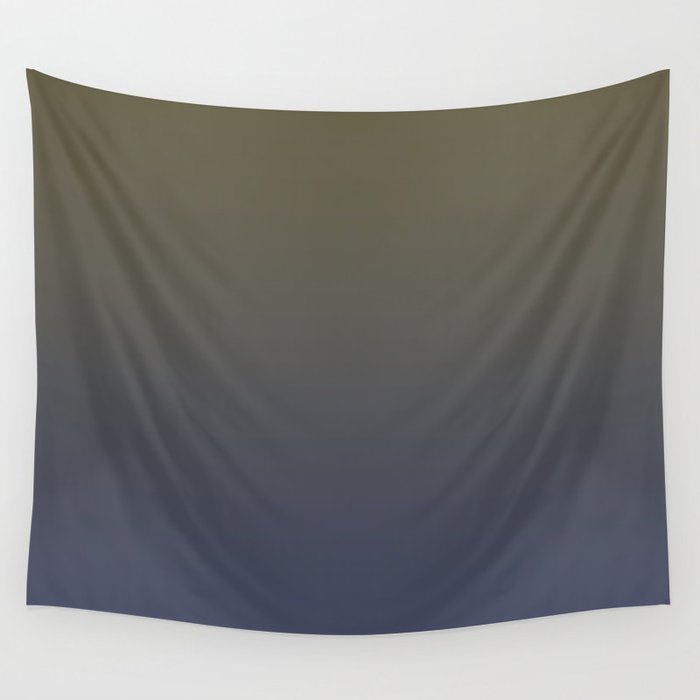 Ombre River Bed Blue Olive Wall Tapestry Gallery Image 4