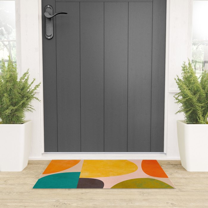 abstract painterly mid century shapes 3 Welcome Mat Gallery Image 3