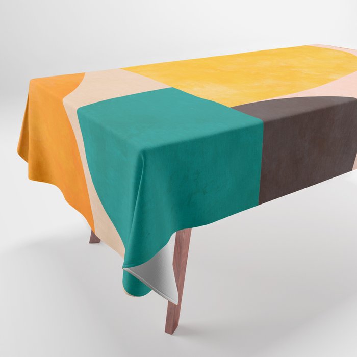 abstract painterly mid century shapes 3 Tablecloth Gallery Image 1