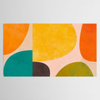 abstract painterly mid century shapes 3 Tablecloth Gallery Image 2