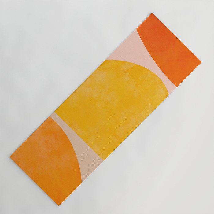 abstract painterly mid century shapes 3 Yoga Mat Gallery Image 1