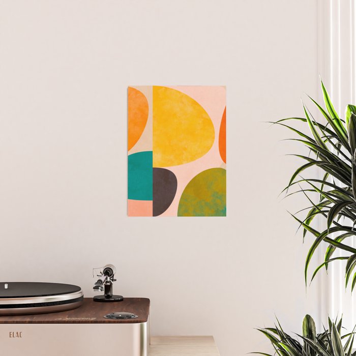 abstract painterly mid century shapes 3 Poster Gallery Image 2