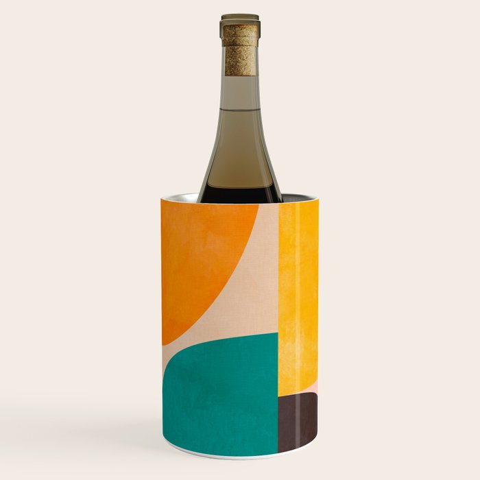 abstract painterly mid century shapes 3 Wine Chiller Gallery Image 2