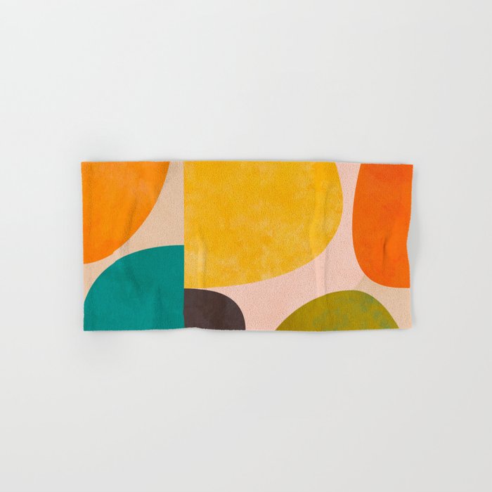 abstract painterly mid century shapes 3 Bath Towel Gallery Image 1