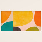 abstract painterly mid century shapes 3 Desk Mat Gallery Image 3