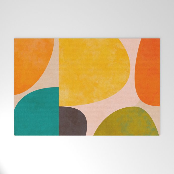 abstract painterly mid century shapes 3 Welcome Mat Gallery Image 1