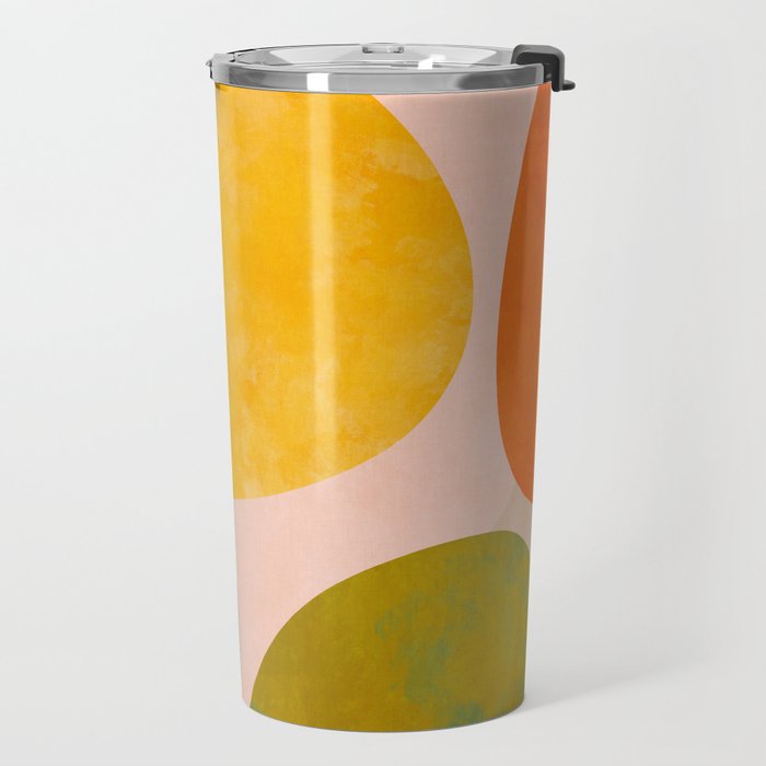 abstract painterly mid century shapes 3 Travel Mug Gallery Image 2