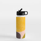abstract painterly mid century shapes 3 Water Bottle Gallery Image 1