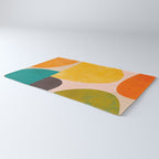 abstract painterly mid century shapes 3 Rug Gallery Image 3
