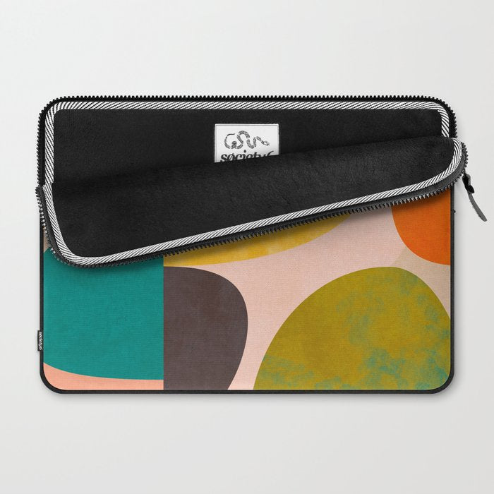 abstract painterly mid century shapes 3 Laptop Sleeve Gallery Image 2