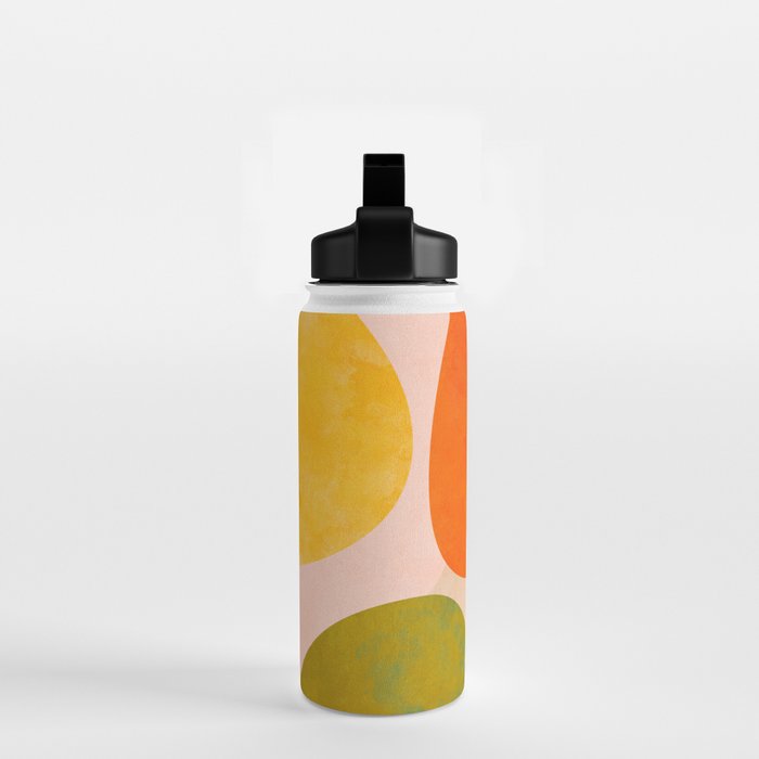 abstract painterly mid century shapes 3 Water Bottle Gallery Image 2
