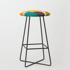 abstract painterly mid century shapes 3 Stool Gallery Image 1