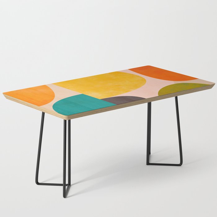 abstract painterly mid century shapes 3 Coffee Table Gallery Image 1