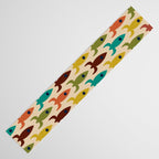 Space Age Rocket Ships - Atomic Age Mid-Century Modern Pattern in Mid Mod Colors on Beige Table Runner Gallery Image 3