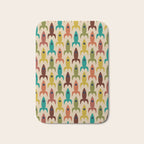 Space Age Rocket Ships - Atomic Age Mid-Century Modern Pattern in Mid Mod Colors on Beige Bath Mat Gallery Image 1