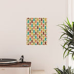 Space Age Rocket Ships - Atomic Age Mid-Century Modern Pattern in Mid Mod Colors on Beige Poster Gallery Image 2