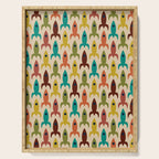 Space Age Rocket Ships - Atomic Age Mid-Century Modern Pattern in Mid Mod Colors on Beige Serving Tray Gallery Image 1