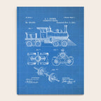 Train Locomotive Patent - Steam Train Art - Blueprint Notebook Gallery Image 4