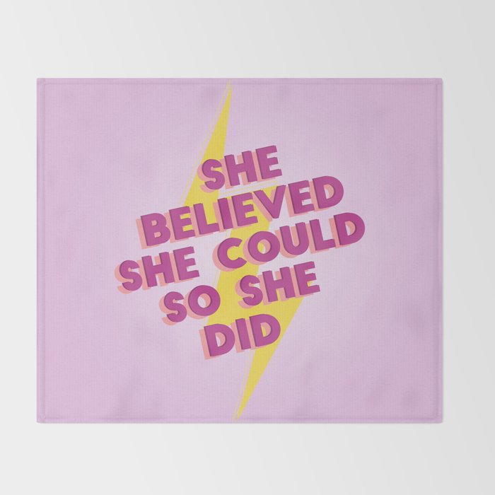she believed she could Throw Blanket Gallery Image 2