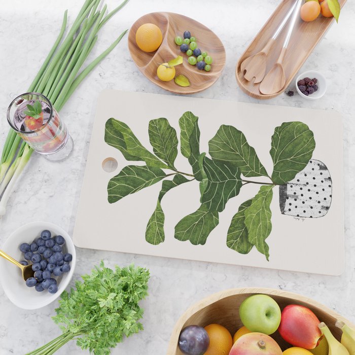 Fiddle leaf fig Tree Cutting Board Gallery Image 2