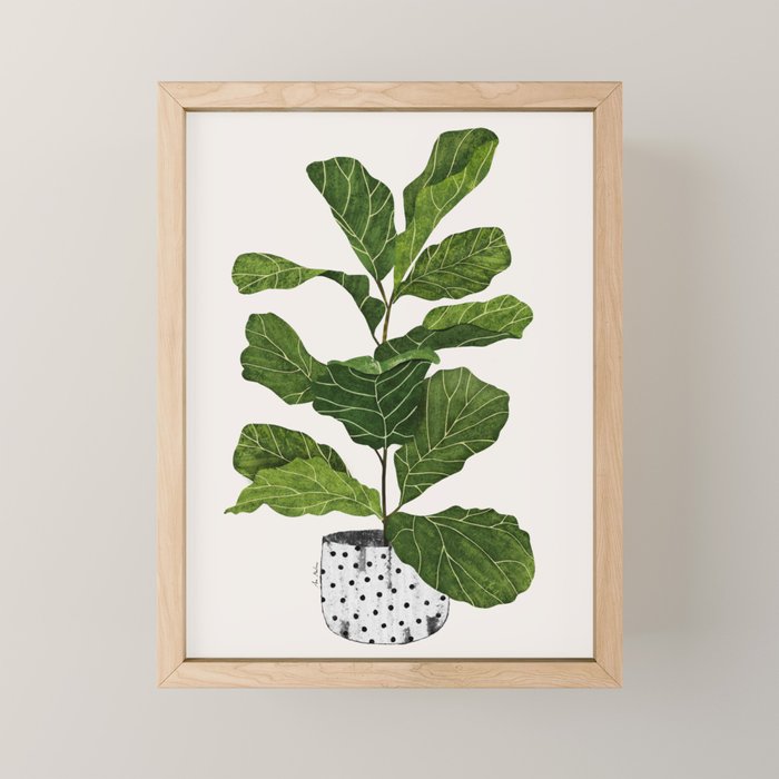 Fiddle leaf fig Tree Mini Art Print Gallery Image 1
