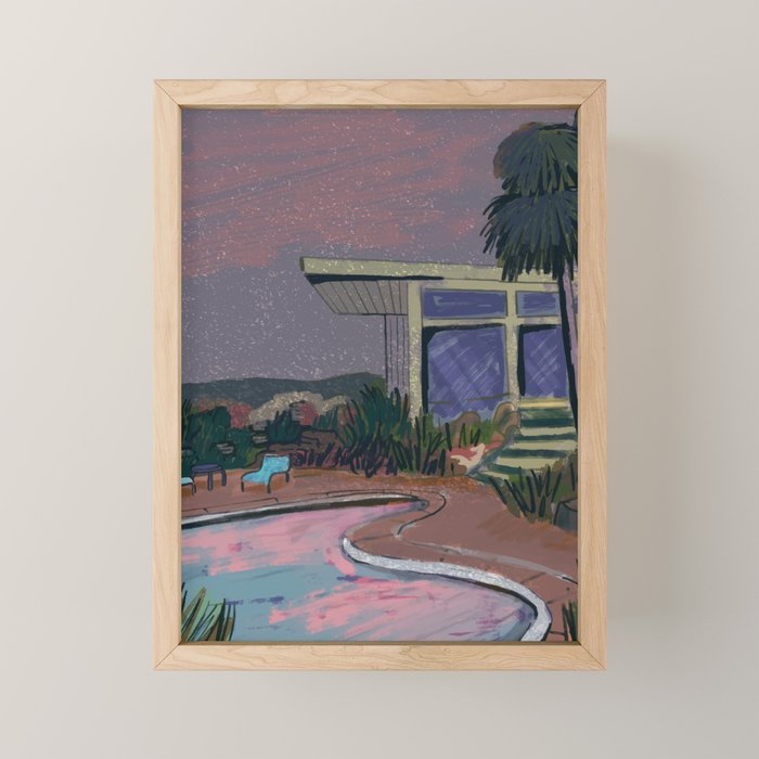 Night Sky House.  Mini Art Print Gallery Image 1