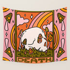 13. Death Tarot Mushroom Wall Tapestry Gallery Image 4