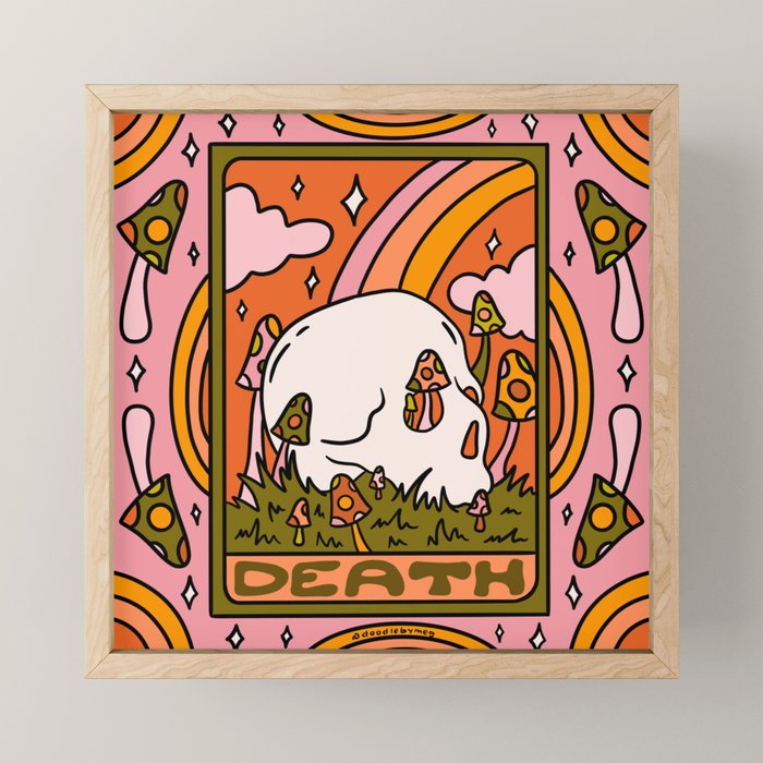 13. Death Tarot Mushroom Mini Art Print Gallery Image 1
