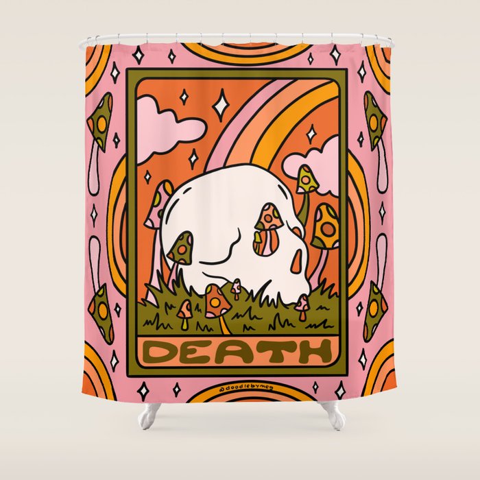 13. Death Tarot Mushroom Shower Curtain Gallery Image 1
