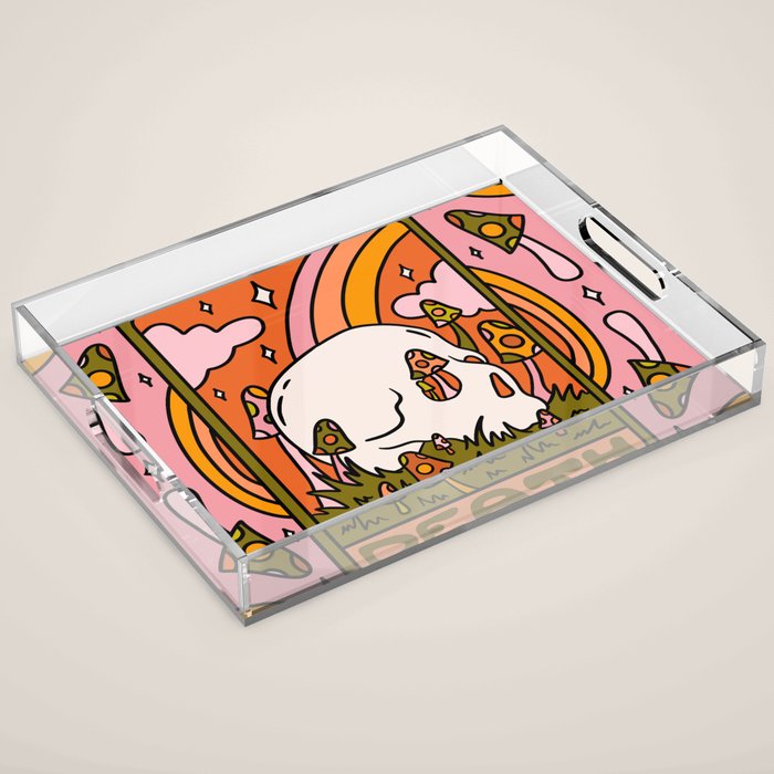 13. Death Tarot Mushroom Acrylic Tray Gallery Image 1