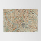 Vintage Map of Rome Italy (1911) Rug Gallery Image 2