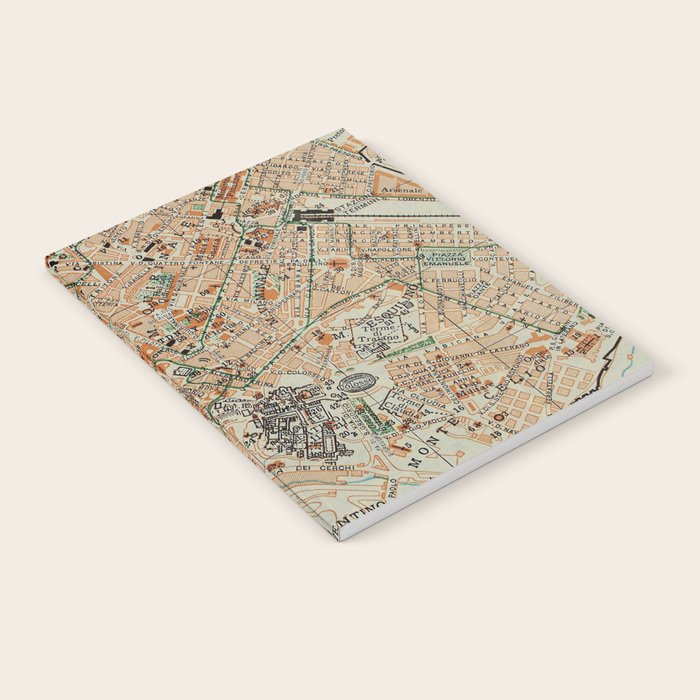 Vintage Map of Rome Italy (1911) Notebook Gallery Image 2